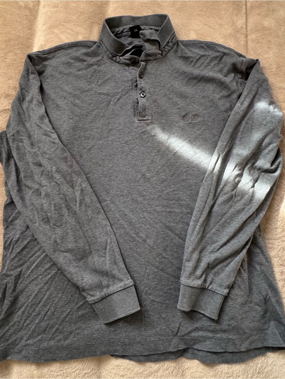 Hugo Boss Sweater Mens Large Grey Pima Cotton  Pullover Sweatshirt